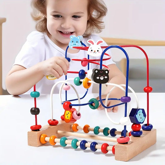 New Arrival - Three-Line Animal Bead Toy for Early Education, Sensory Development, And Hand-Eye Coordination. Perfect for Birthday, Halloween, And Christmas Gifts